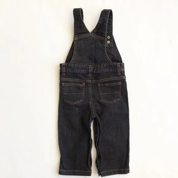 Carter’s black denim overalls EUC 18 months - Picture 4 of 4